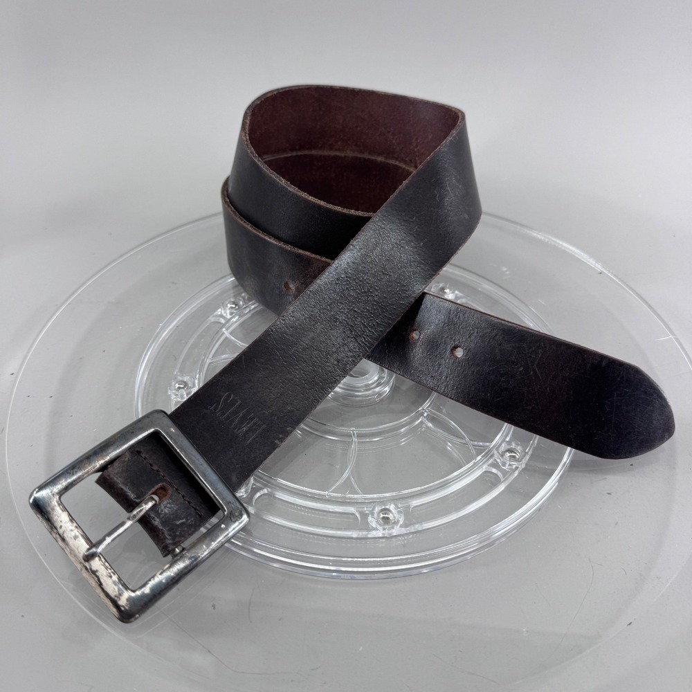 Levis Mens Belt Split Cowhide Leather Made in USA Distressed Brown 32/80 Rugged
